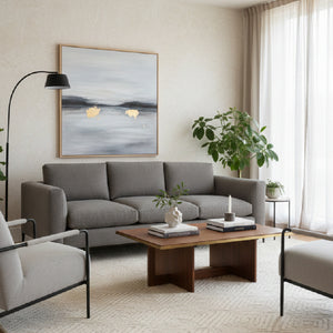 Modern European furniture - Fabric Sofa with Reversible Cushions - www.oroa.com