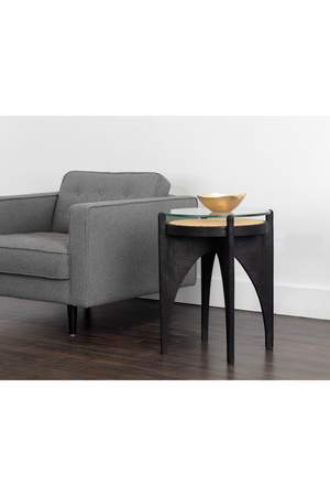  Modern European furniture - Black Wood Base End Table - www.oroa.com | Oroa.com