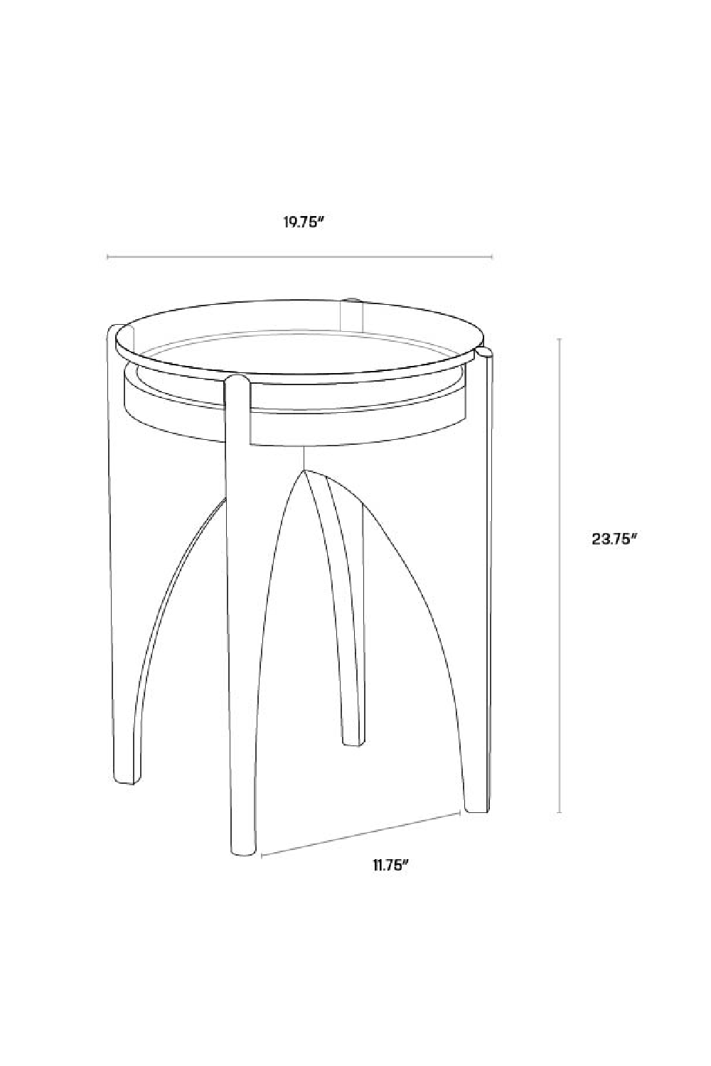   Modern European furniture - Black Wood Base End Table - www.oroa.com | Oroa.com