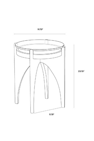   Modern European furniture - Black Wood Base End Table - www.oroa.com | Oroa.com