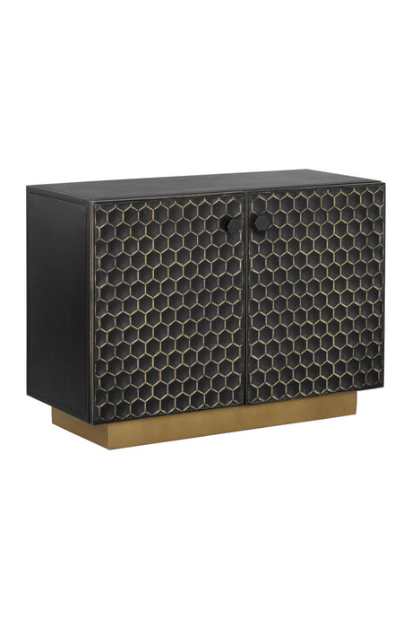   Modern European furniture - Black Iron Honeycomb Pattern Sideboard - www.oroa.com | Oroa.com