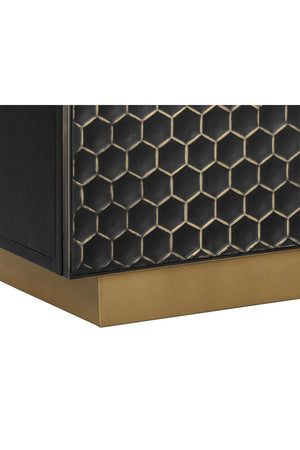   Modern European furniture - Black Iron Honeycomb Pattern Sideboard - www.oroa.com | Oroa.com
