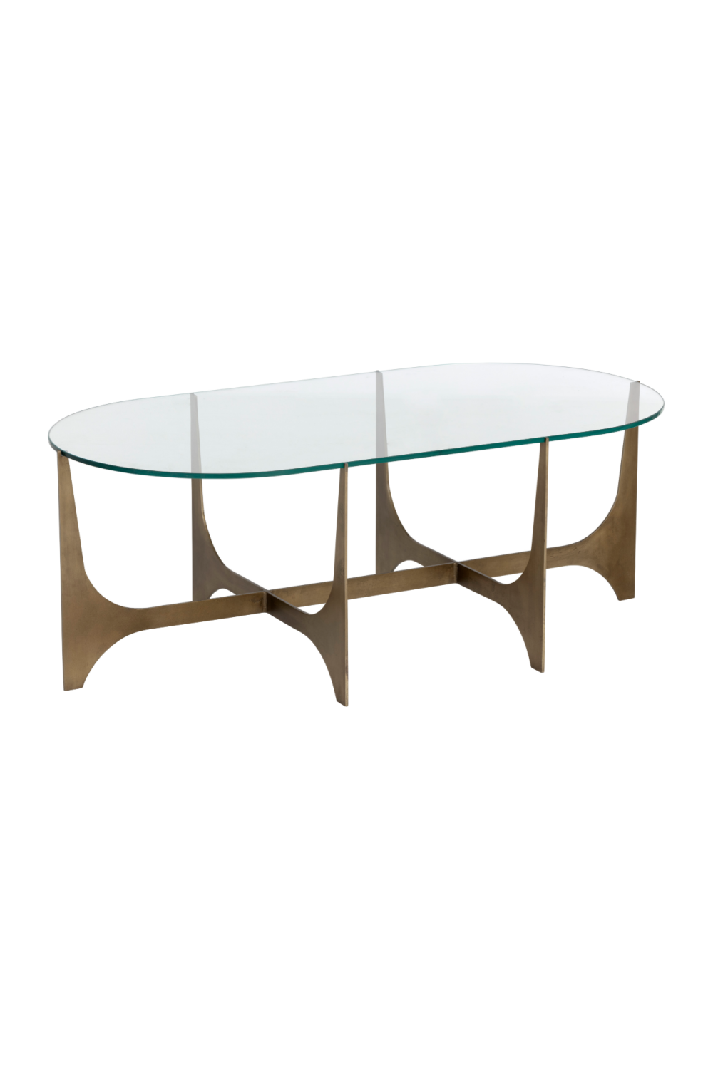   Modern European furniture - Oval Clear Glass Coffee Table - www.oroa.com | Oroa.com