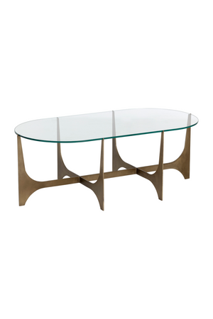   Modern European furniture - Oval Clear Glass Coffee Table - www.oroa.com | Oroa.com