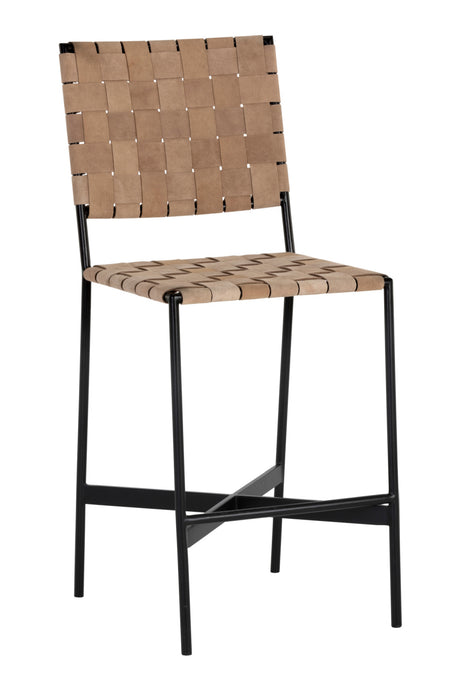 Modern European furniture - Weaved Suede Leather Counter Stool - www.oroa.com