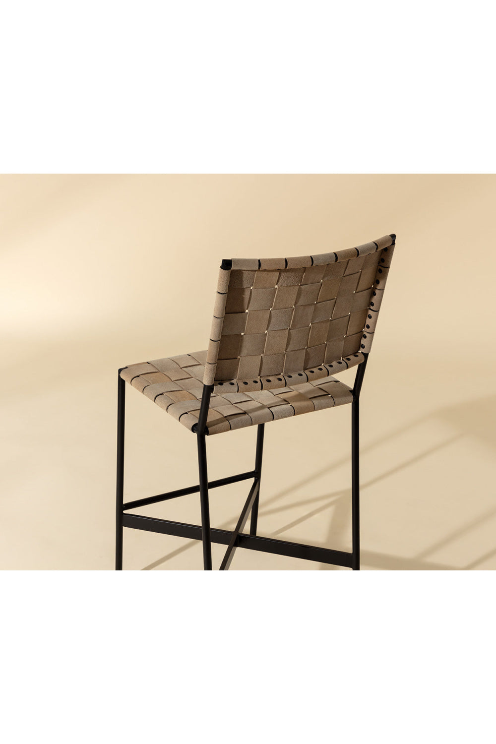 Modern European furniture - Weaved Suede Leather Counter Stool - www.oroa.com