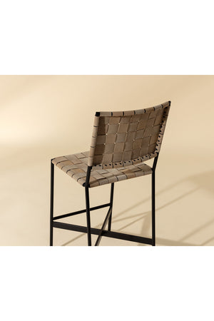 Modern European furniture - Weaved Suede Leather Counter Stool - www.oroa.com
