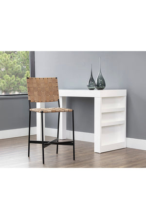 Modern European furniture - Weaved Suede Leather Counter Stool - www.oroa.com