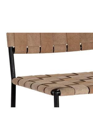 Modern European furniture - Weaved Suede Leather Counter Stool - www.oroa.com