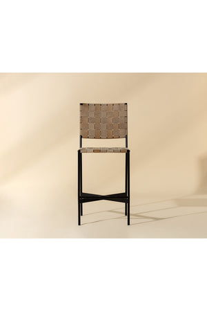 Modern European furniture - Weaved Suede Leather Counter Stool - www.oroa.com
