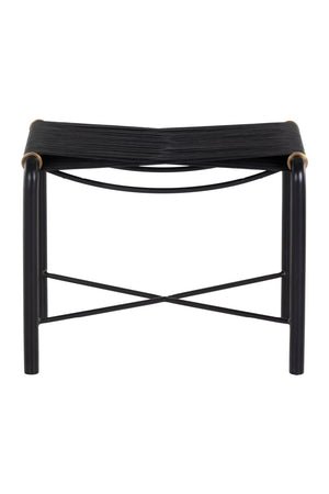 Modern European furniture - Black Leather Cord Stool - www.oroa.com