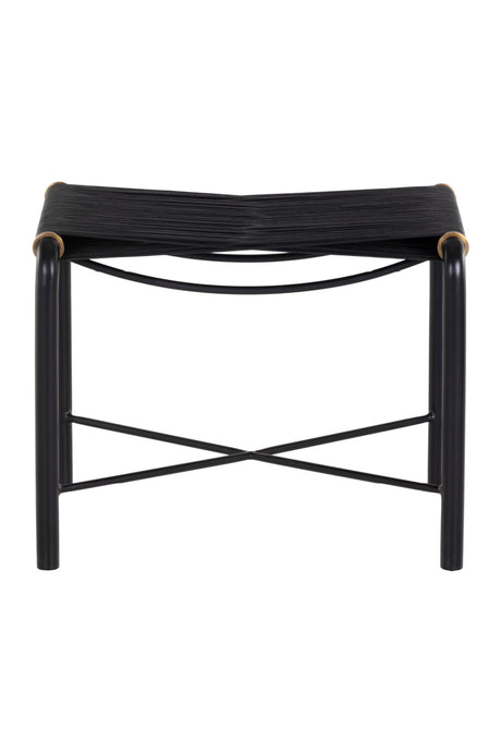 Modern European furniture - Black Leather Cord Stool - www.oroa.com