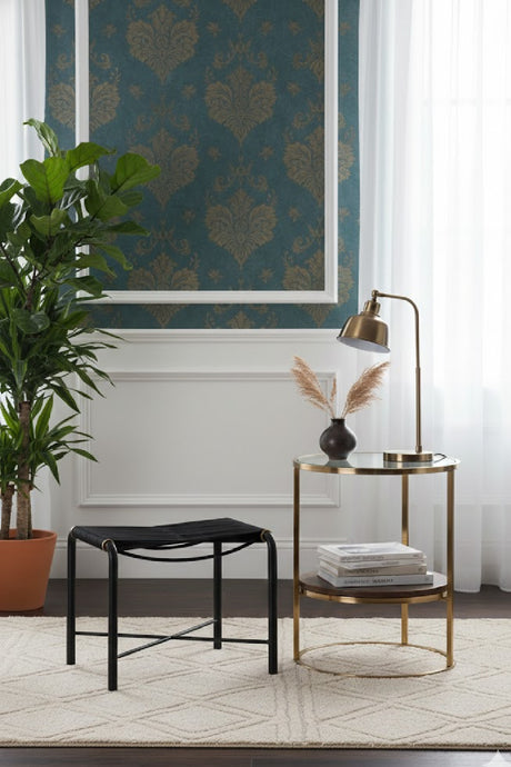 Modern European furniture - Black Leather Cord Stool - www.oroa.com