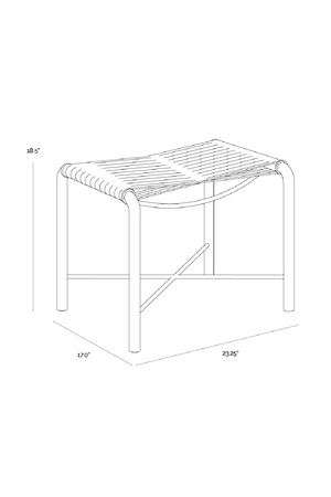 Modern European furniture - Black Leather Cord Stool - www.oroa.com