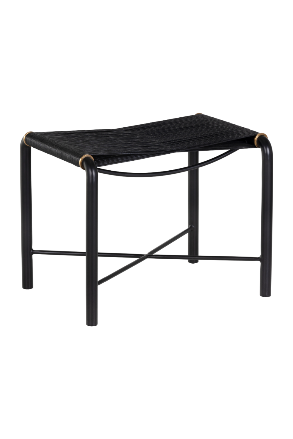 Modern European furniture - Black Leather Cord Stool - www.oroa.com