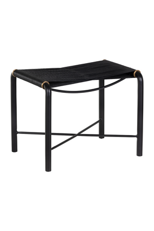 Modern European furniture - Black Leather Cord Stool - www.oroa.com