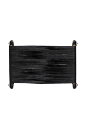 Modern European furniture - Black Leather Cord Stool - www.oroa.com