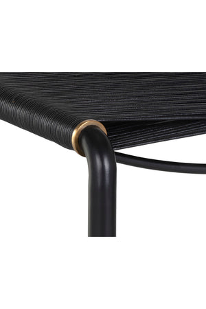 Modern European furniture - Black Leather Cord Stool - www.oroa.com
