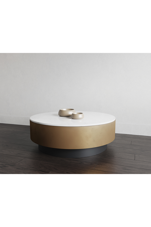   Modern European furniture - Round White Marble Coffee Table - www.oroa.com | Oroa.com