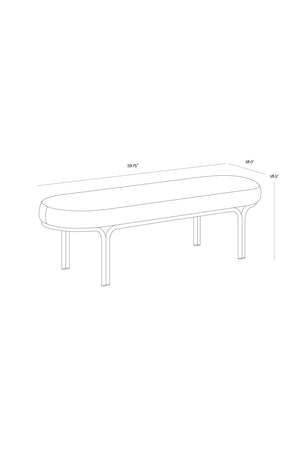 Modern European furniture - Oval Upholstered Bench - www.oroa.com