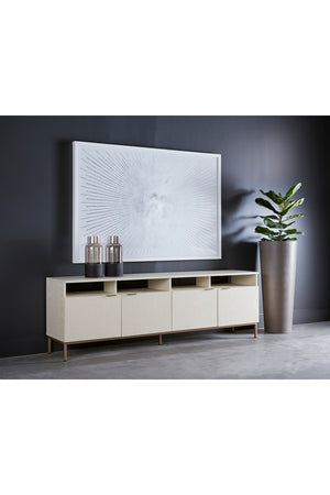   Modern European furniture - Cream Oak 4-Door Modular Cabinet - www.oroa.com | Oroa.com