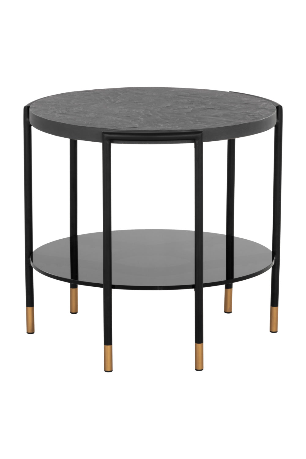 Modern European furniture - Black 2-Layer Indoor/Outdoor Side Table - www.oroa.com