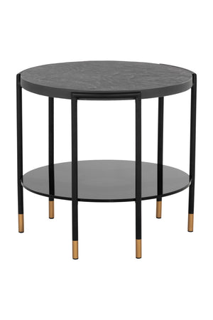 Modern European furniture - Black 2-Layer Indoor/Outdoor Side Table - www.oroa.com