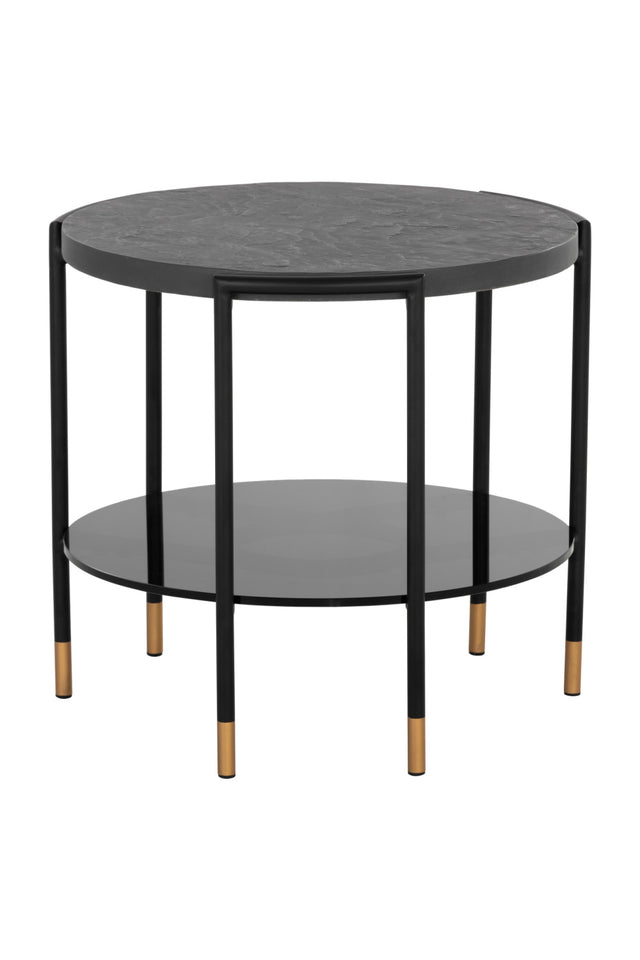 Modern European furniture - Black 2-Layer Indoor/Outdoor Side Table - www.oroa.com