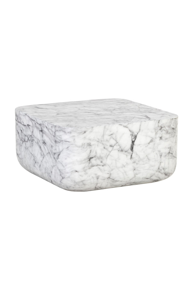 Modern European furniture - Square Marble-Inspired Coffee Table - www.oroa.com