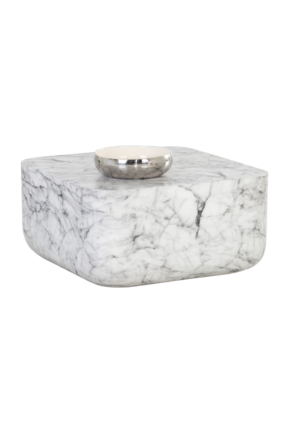 Modern European furniture - Square Marble-Inspired Coffee Table - www.oroa.com