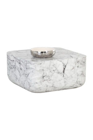 Modern European furniture - Square Marble-Inspired Coffee Table - www.oroa.com