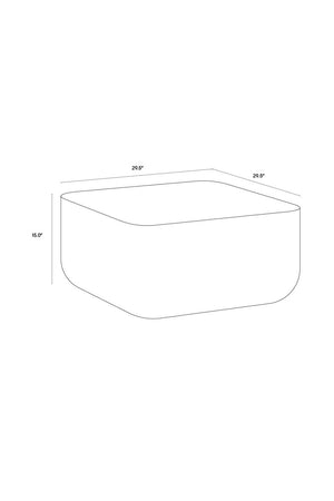 Modern European furniture - Square Marble-Inspired Coffee Table - www.oroa.com