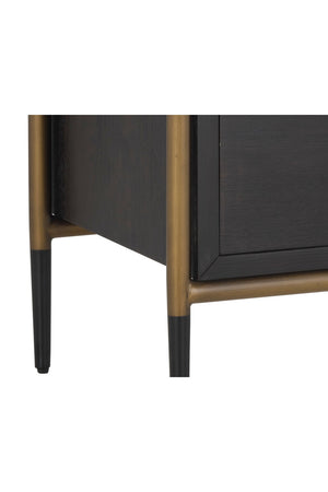 Modern European furniture - Acacia Veneer 2-Drawer Nightstand - www.oroa.com