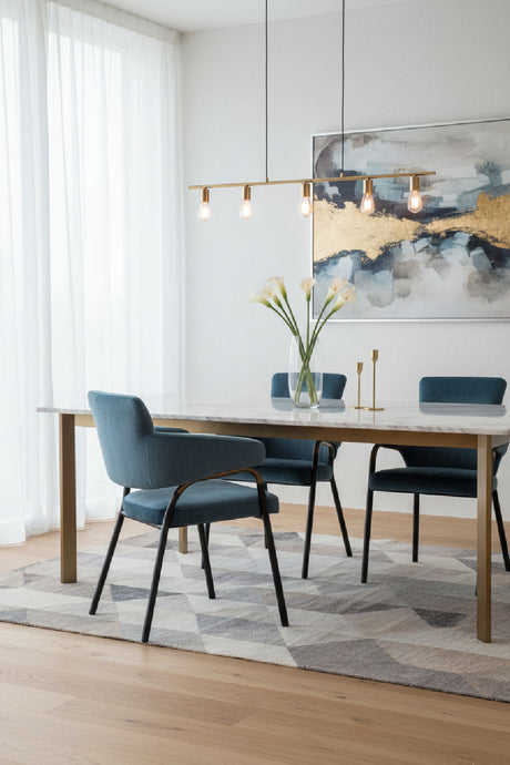   Modern European furniture - Blue Fabric Dining Armchair - www.oroa.com | Oroa.com