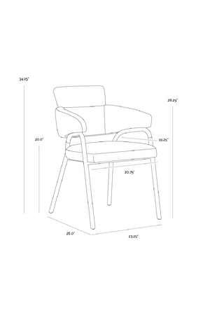   Modern European furniture - Blue Fabric Dining Armchair - www.oroa.com | Oroa.com