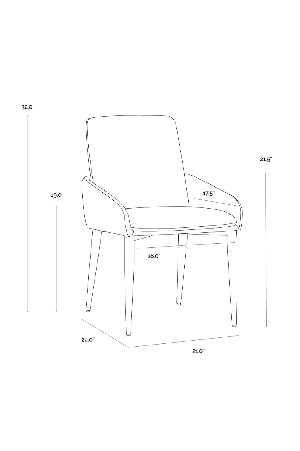   Modern European furniture - Structured Curved Dining Armchair  - www.oroa.com | Oroa.com