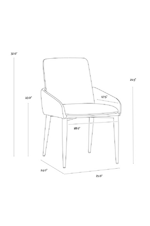   Modern European furniture - Structured Curved Dining Armchair  - www.oroa.com | Oroa.com