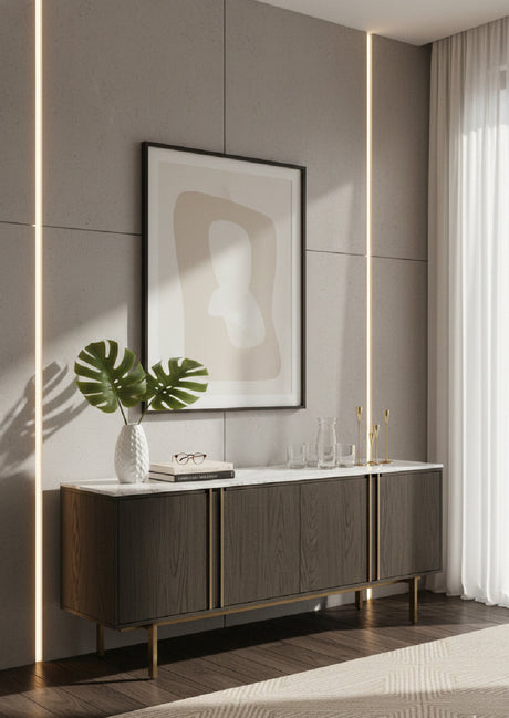   Modern European furniture - Weathered Oak 4-Door Sideboard - www.oroa.com | Oroa.com