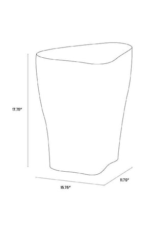 Modern European furniture - White Freeform Indoor/Outdoor End Table S - www.oroa.com