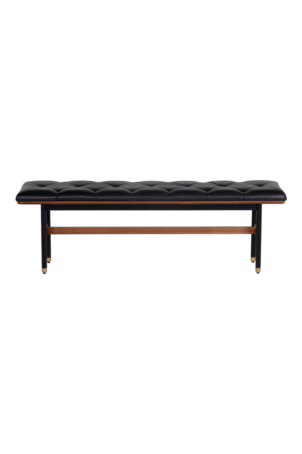 Modern European furniture - Black Leather Look Bench - www.oroa.com