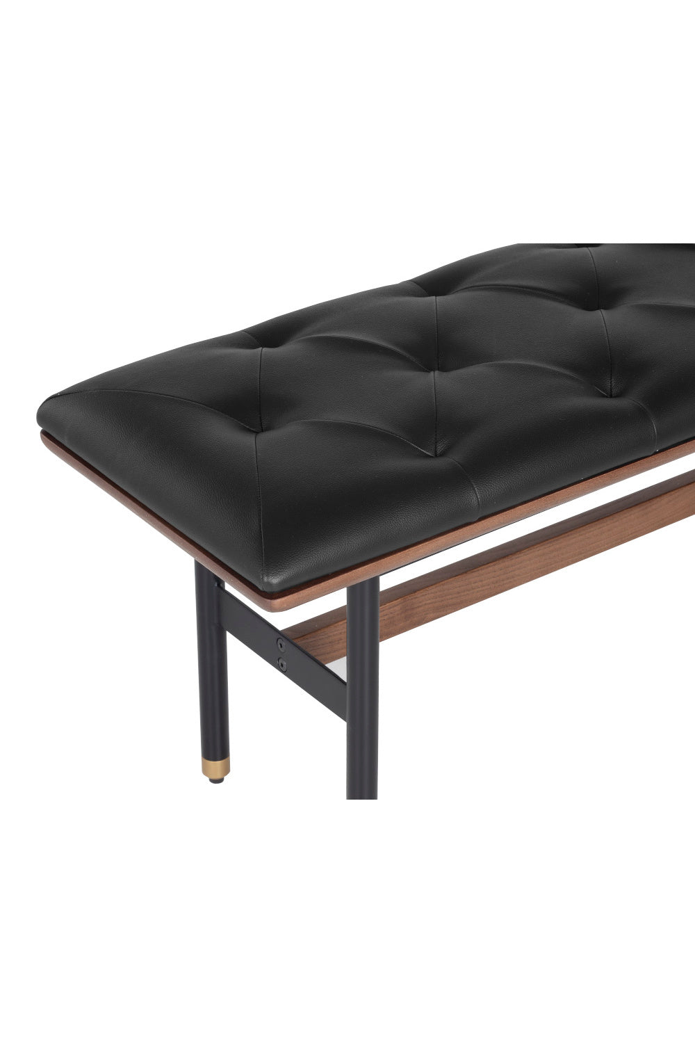 Modern European furniture - Black Leather Look Bench - www.oroa.com