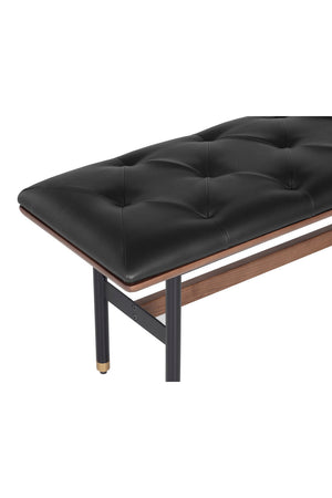 Modern European furniture - Black Leather Look Bench - www.oroa.com