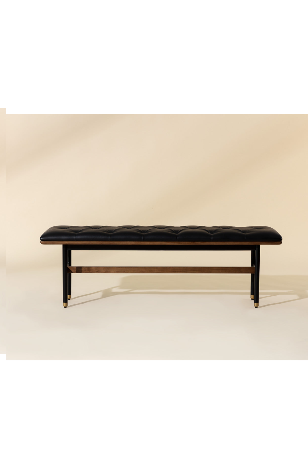 Modern European furniture - Black Leather Look Bench - www.oroa.com