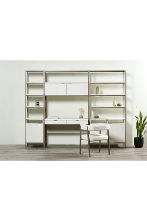 Modern European furniture - Cream Oak Modular Bookcase S - www.oroa.com