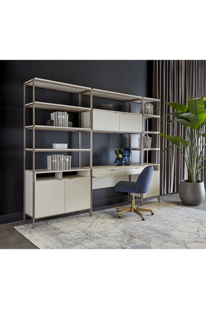 Modern European furniture - Cream Oak Modular Bookcase S - www.oroa.com