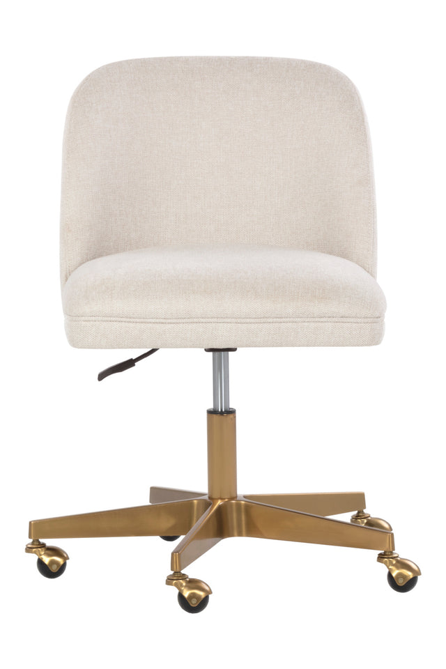 Modern European furniture - White Adjustable Office Chair - www.oroa.com