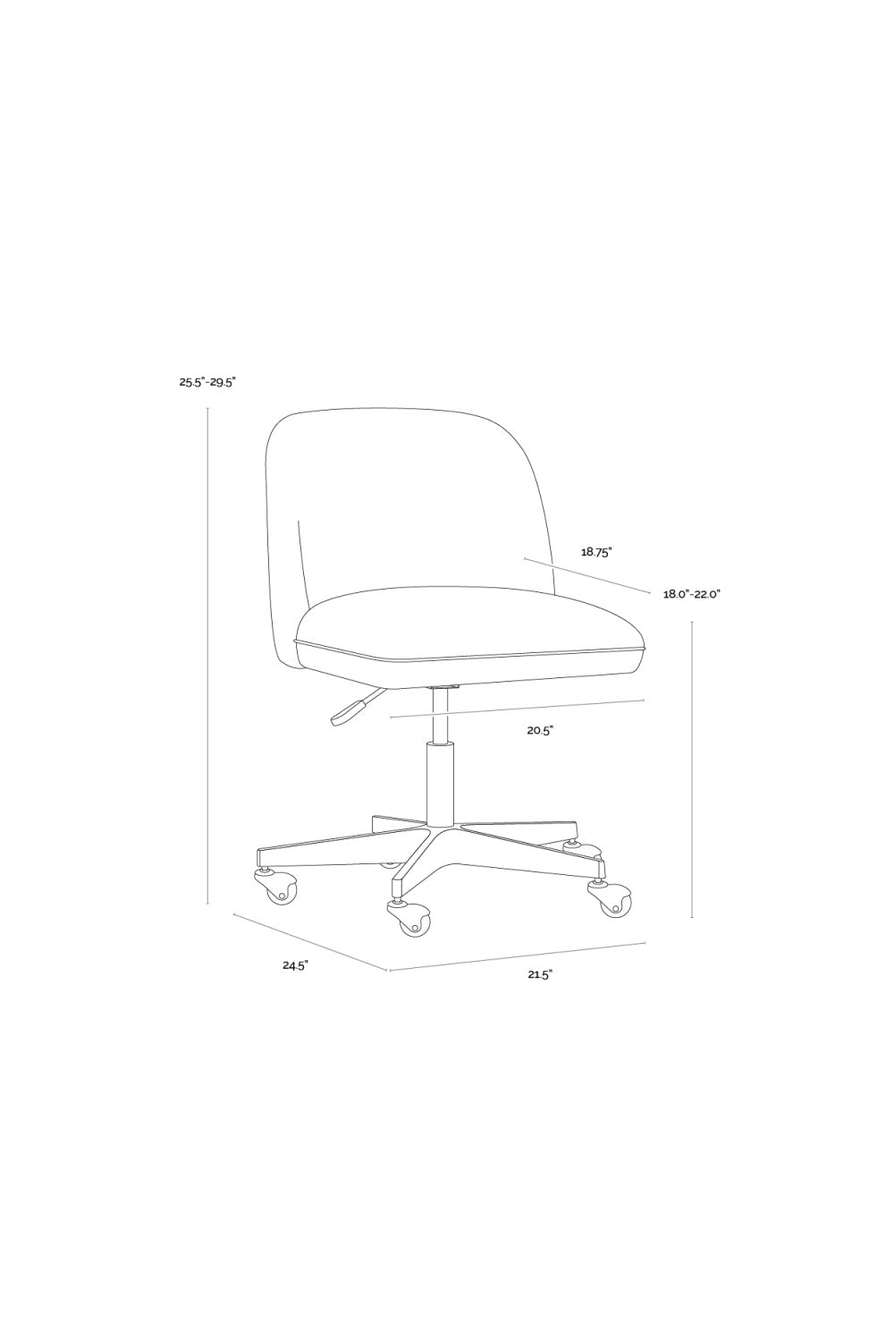   Modern European furniture - White Adjustable Office Chair - www.oroa.com | Oroa.com