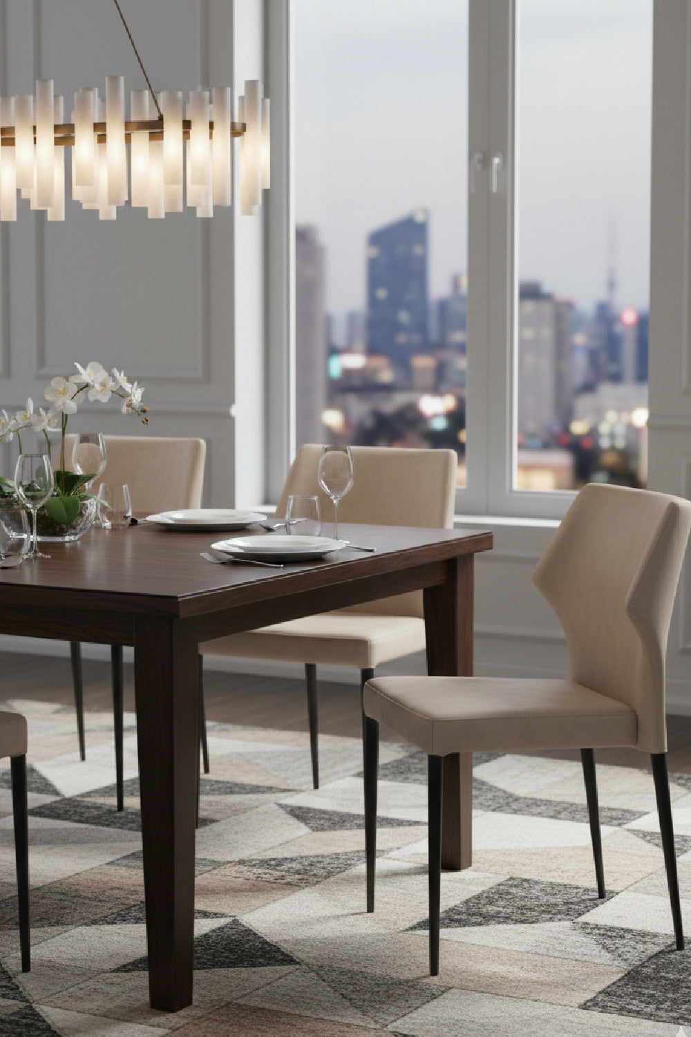 Modern European furniture - Stackable Modern Dining Chairs (2) - www.oroa.com