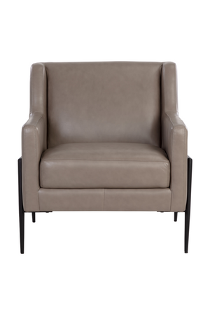 Modern European furniture - Gray Leather Modern Lounge Chair - www.oroa.com
