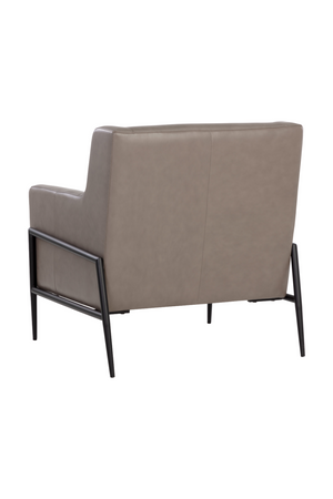 Modern European furniture - Gray Leather Modern Lounge Chair - www.oroa.com